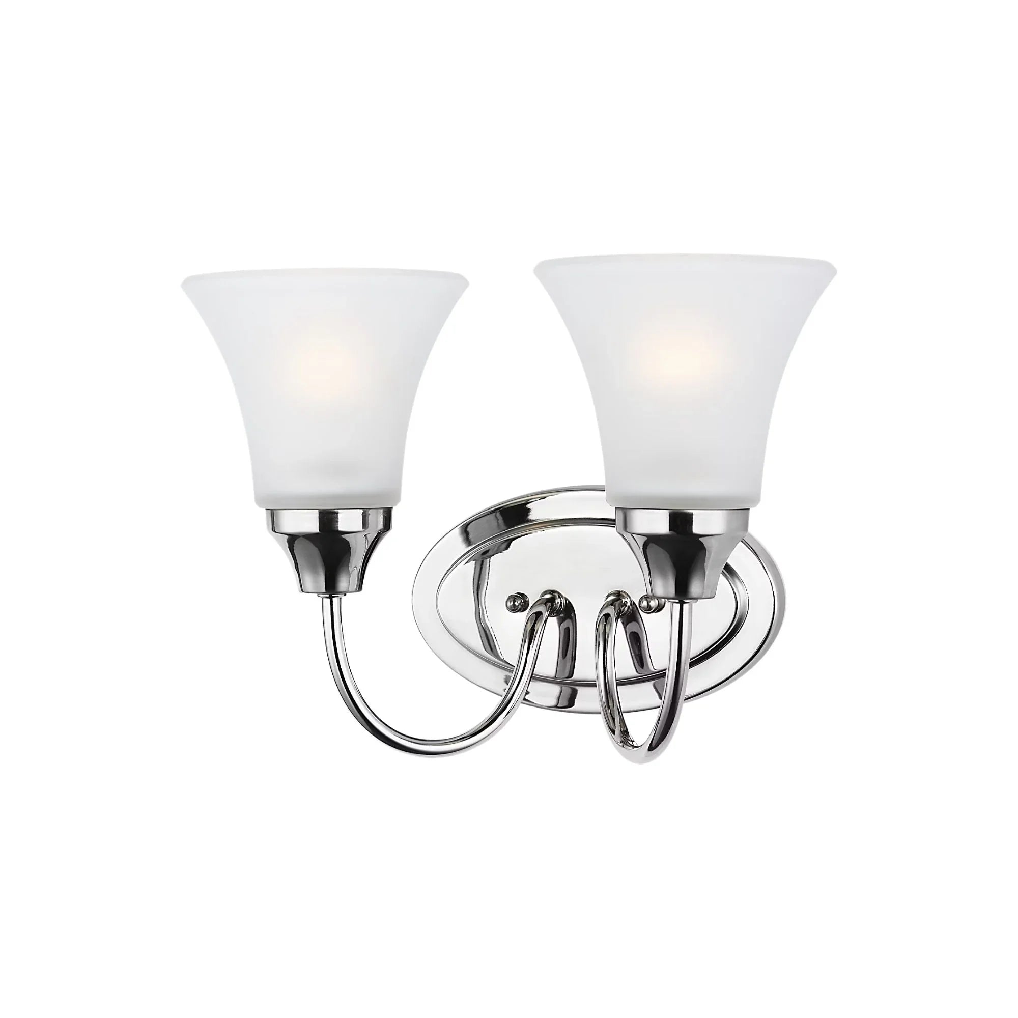 Holman 12" 2-Light LED Bathroom Vanity, Chrome Finish