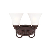 Holman 12" 2-Light LED Bathroom Vanity, Bronze Finish