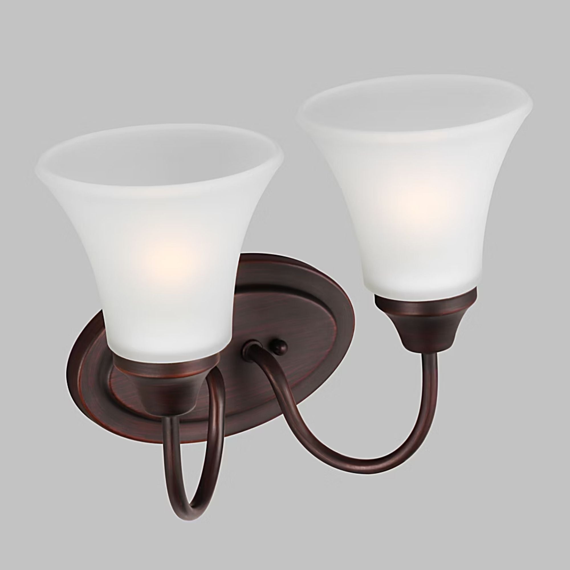 Holman 12" 2-Light LED Bathroom Vanity, Bronze Finish