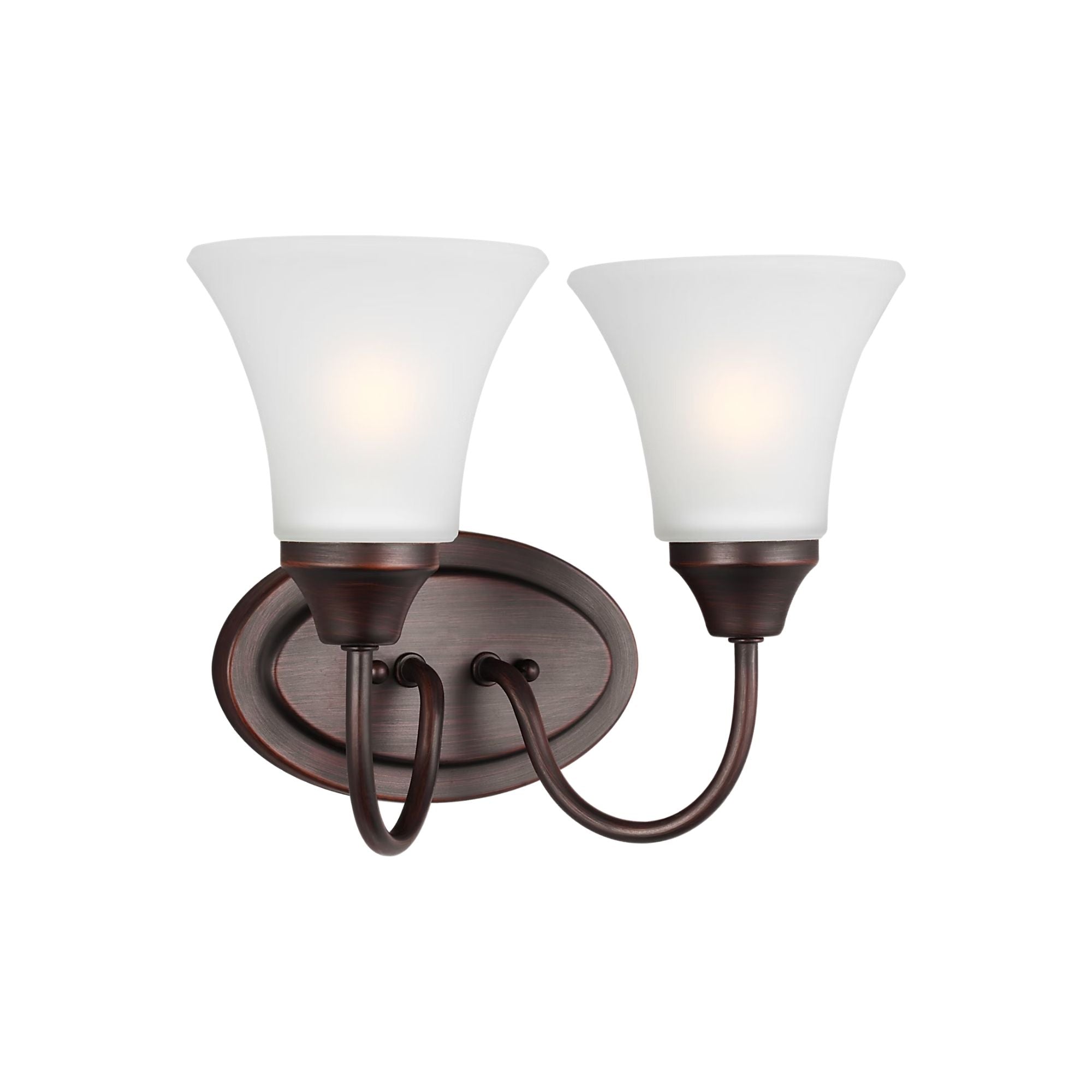 Holman 12" 2-Light LED Bathroom Vanity, Bronze Finish