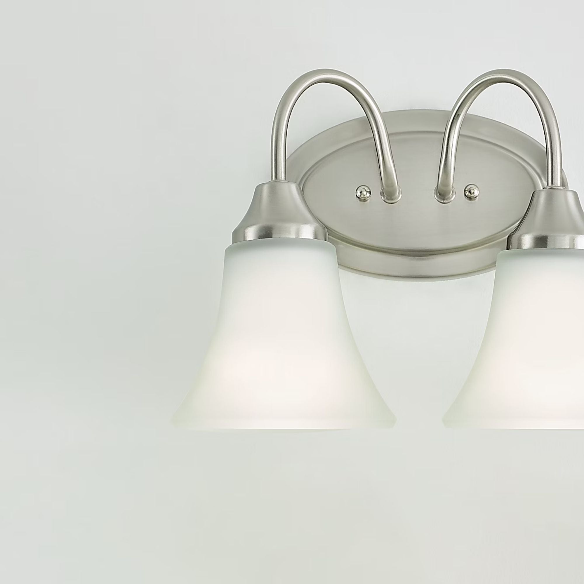 Holman 12" 2-Light LED Bathroom Vanity, Brushed Nickel Finish