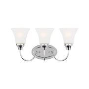 Holman 18" 3-Light LED Bathroom Vanity, Chrome Finish