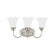 Holman 18" 3-Light LED Bathroom Vanity, Brushed Nickel Finish