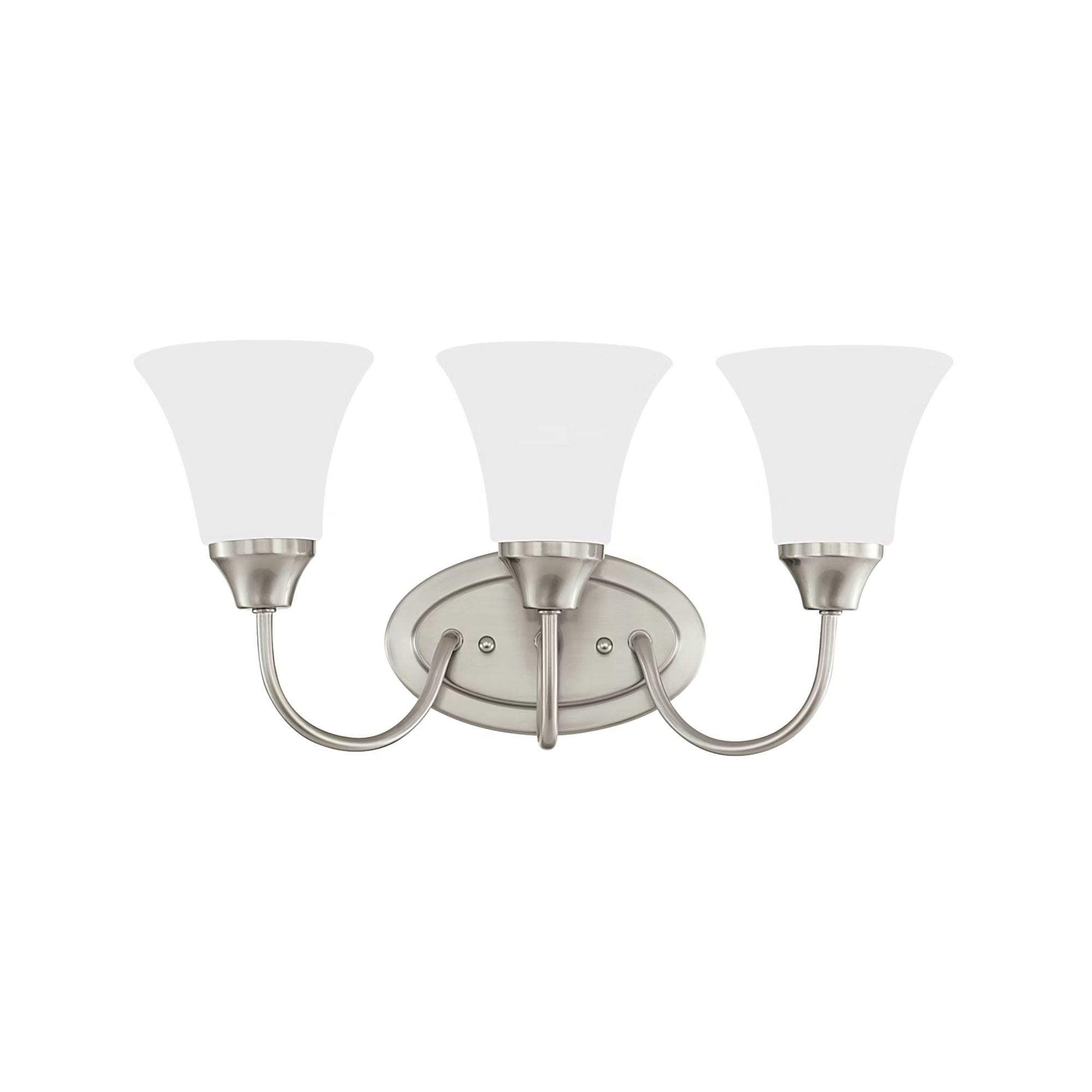 Holman 18" 3-Light LED Bathroom Vanity, Brushed Nickel Finish