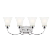 Holman 25" 4-Light Bathroom Vanity, Chrome Finish