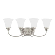 Holman 25" 4-Light LED Bathroom Vanity, Brushed Nickel Finish