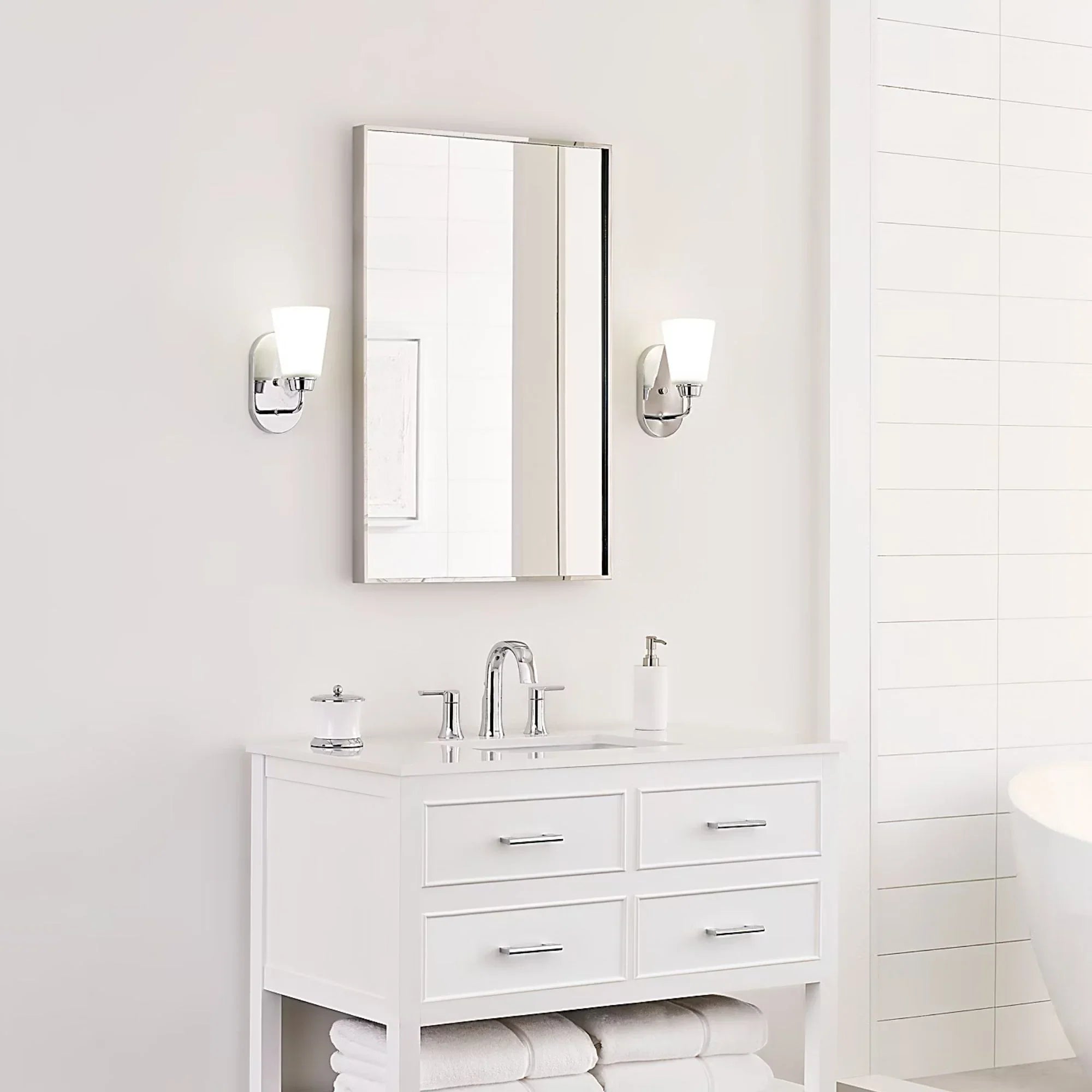Kerrville 10" LED Bath Sconce, Chrome Finish