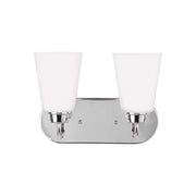 Kerrville 12" 2-Light Bathroom Vanity, Chrome Finish