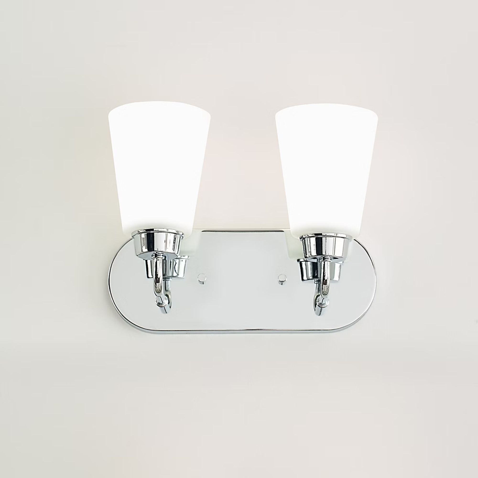 Kerrville 12" 2-Light Bathroom Vanity, Chrome Finish