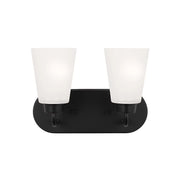 Kerrville 12" 2-Light LED Bathroom Vanity, Midnight Black Finish