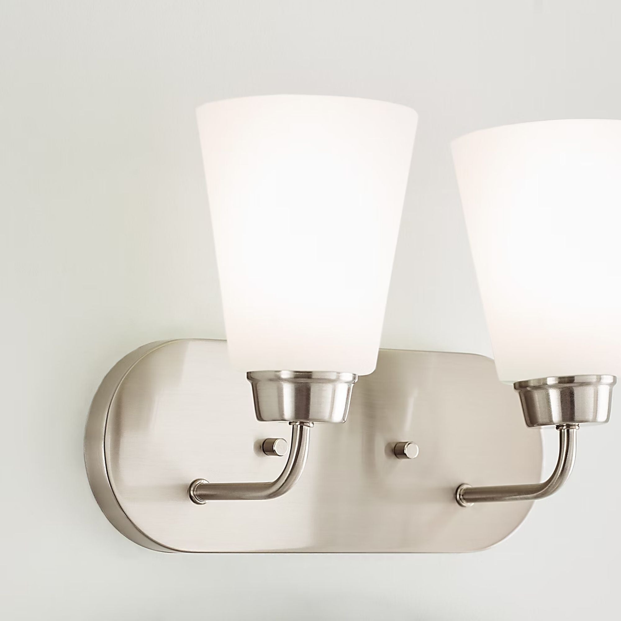 Kerrville 12" 2-Light LED Bathroom Vanity, Brushed Nickel Finish