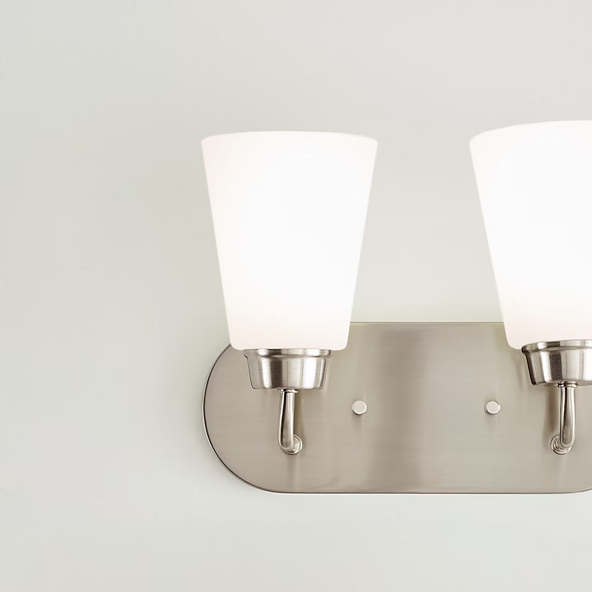 Kerrville 12" 2-Light LED Bathroom Vanity, Brushed Nickel Finish