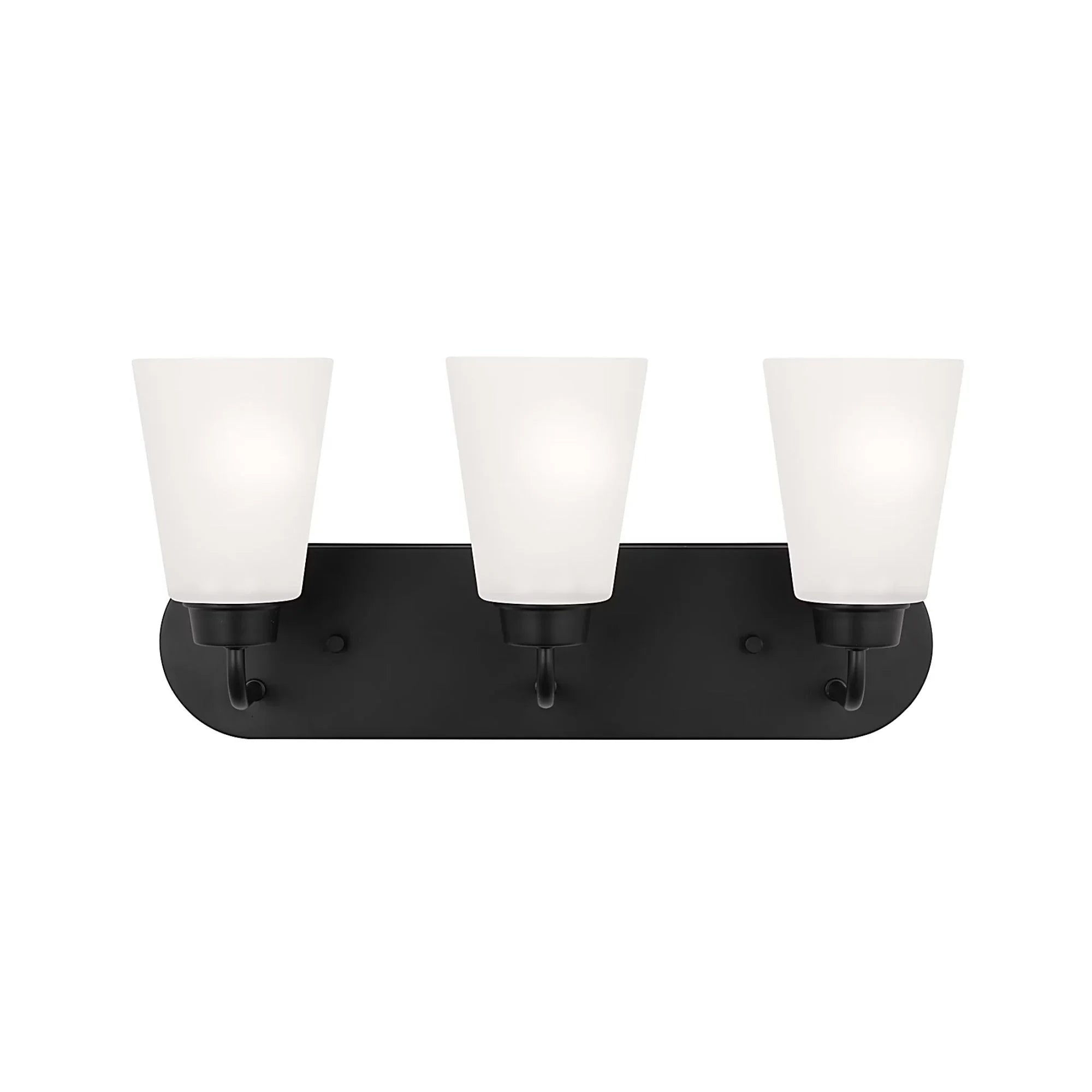 Kerrville 18" 3-Light LED Bathroom Vanity, Midnight Black Finish