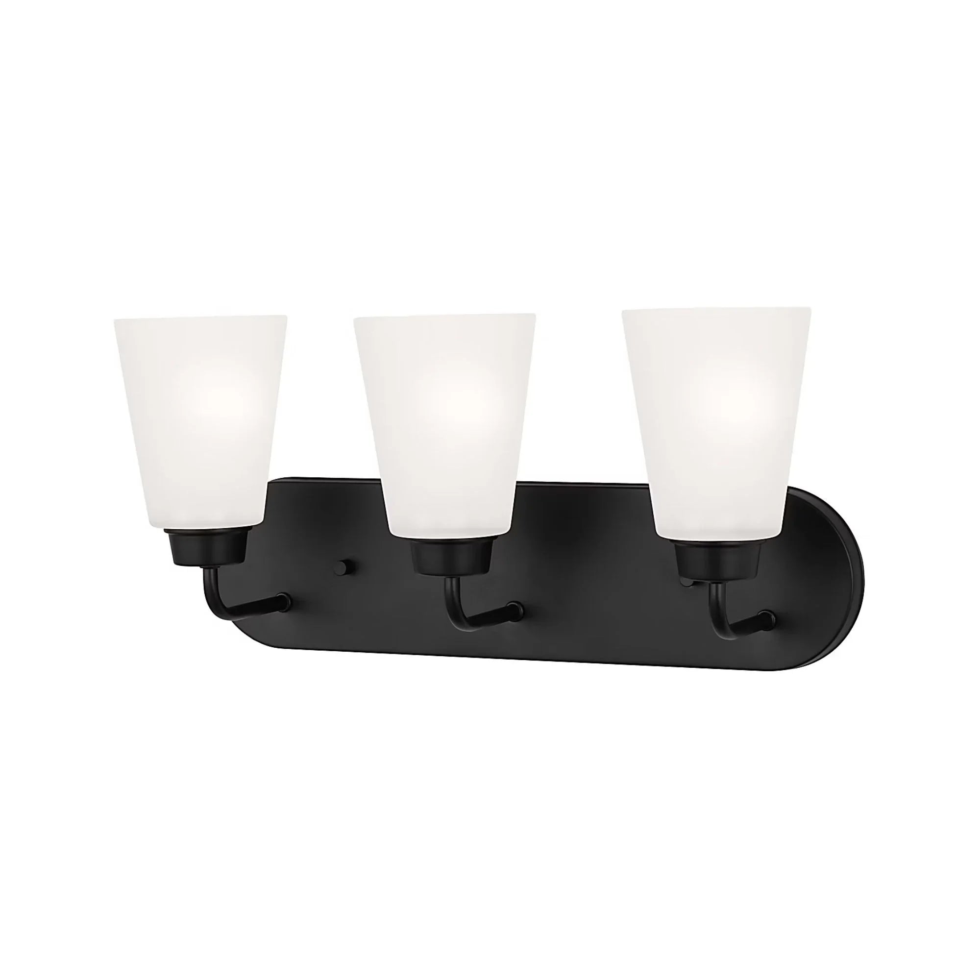 Kerrville 18" 3-Light LED Bathroom Vanity, Midnight Black Finish