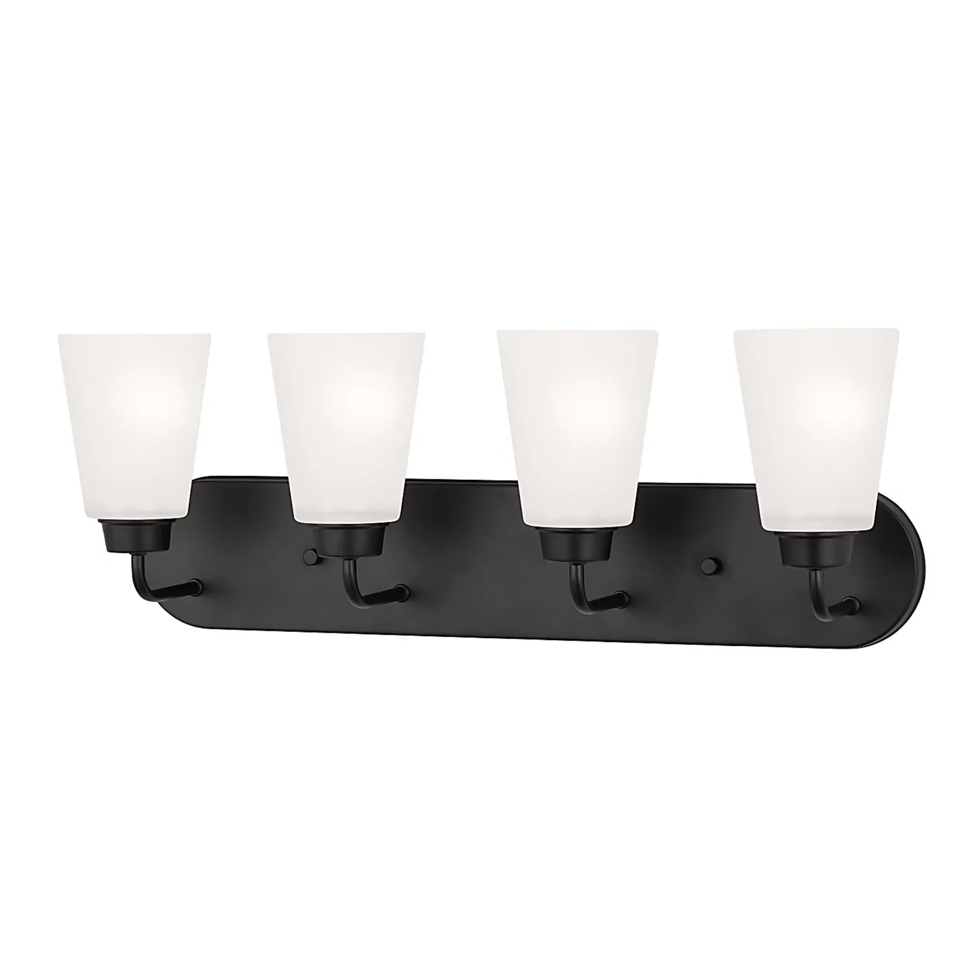 Kerrville 25" 4-Light LED Bathroom Vanity, Midnight Black Finish