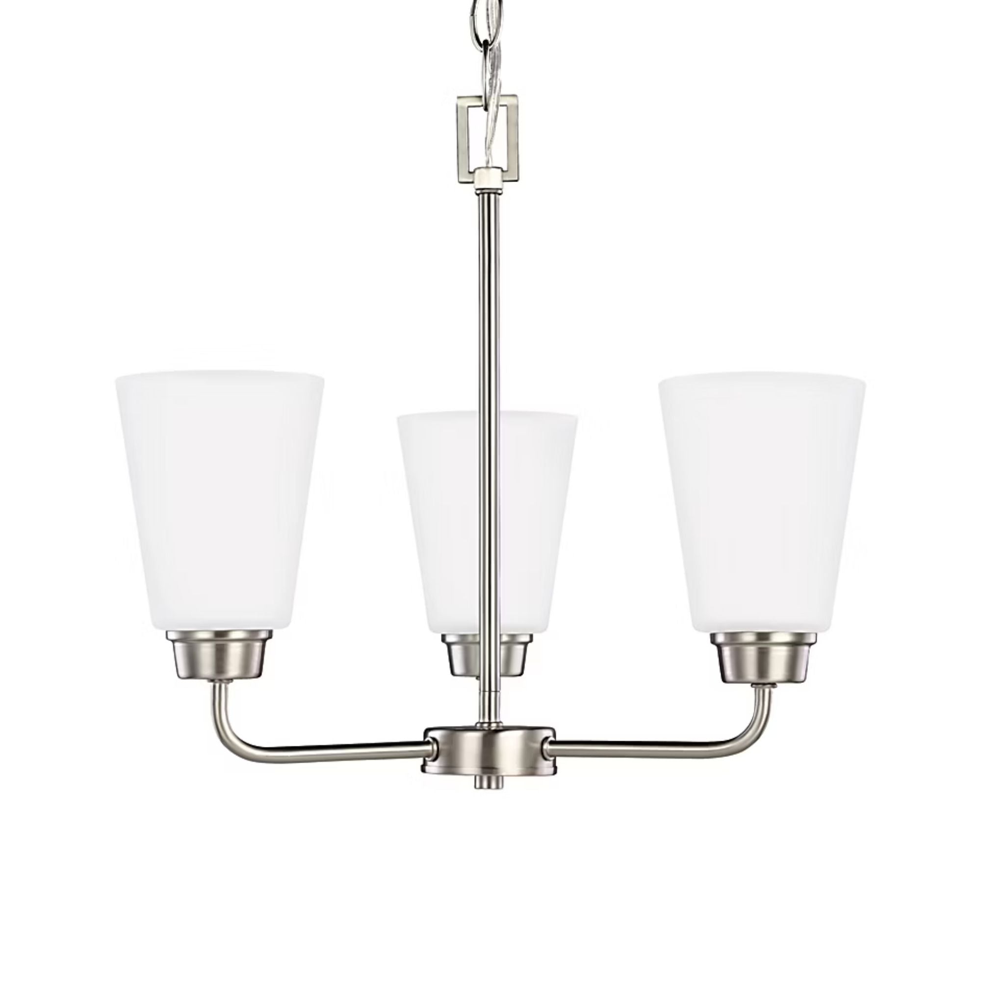 Kerrville 18" 3-Light Chandelier, Brushed Nickel Finish