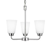 Kerrville 18" 3-Light LED Chandelier, Chrome Finish