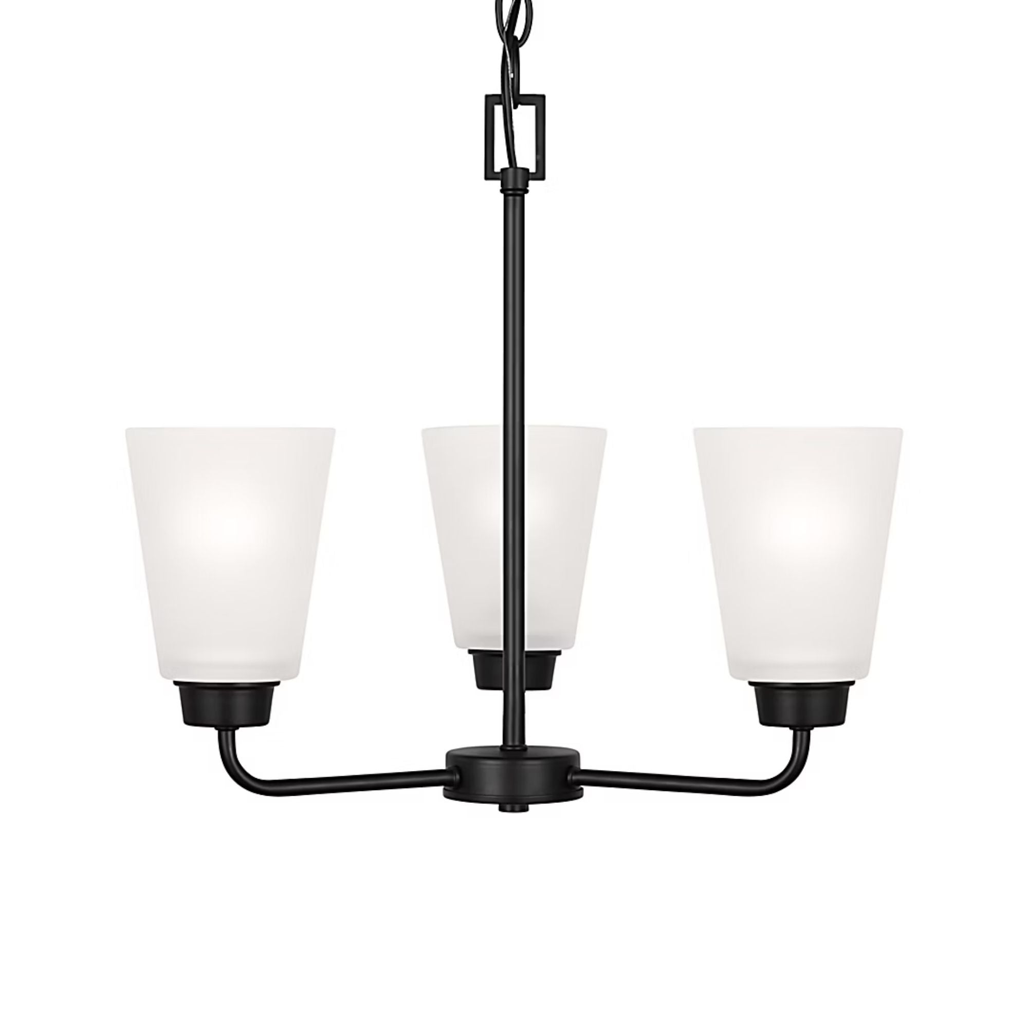 Kerrville 18" 3-Light LED Chandelier, Midnight Black Finish