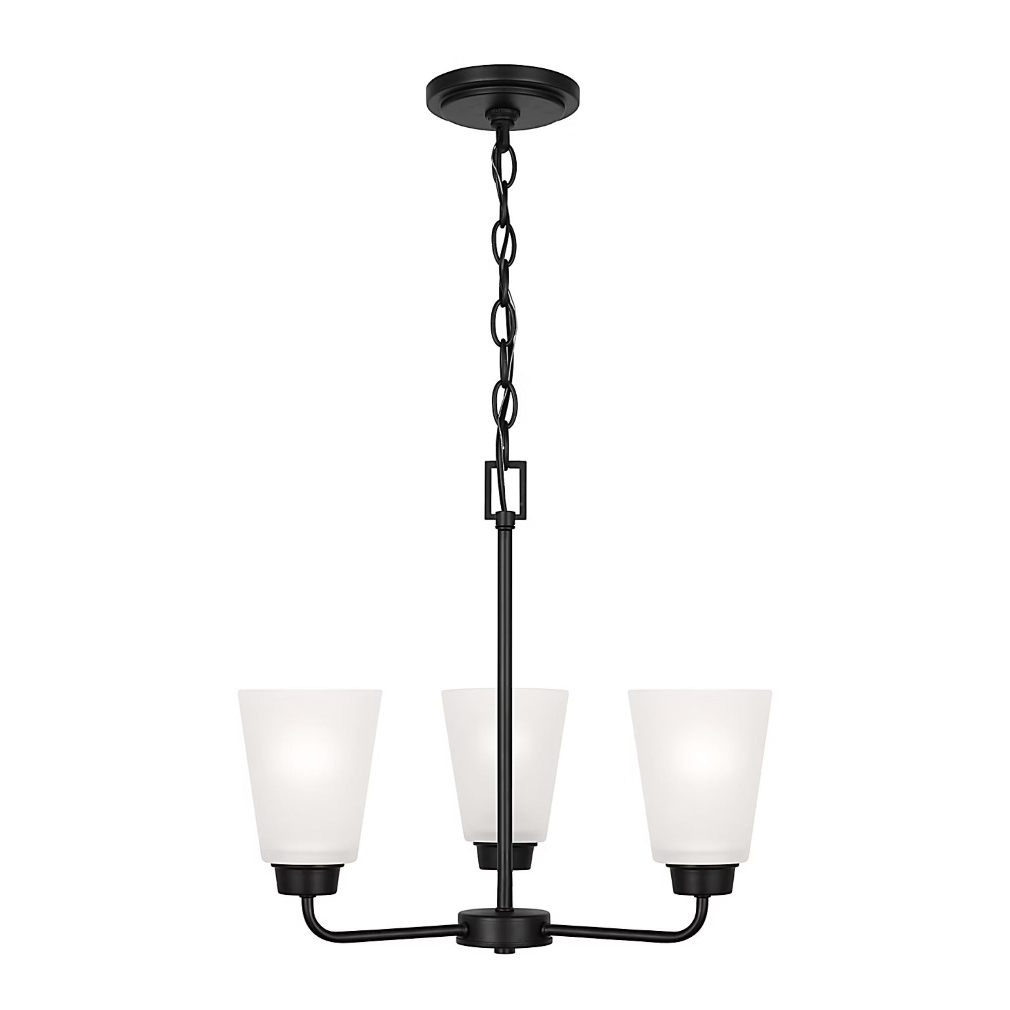 Kerrville 18" 3-Light LED Chandelier, Midnight Black Finish