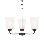 Kerrville 18" 3-Light LED Chandelier, Bronze Finish