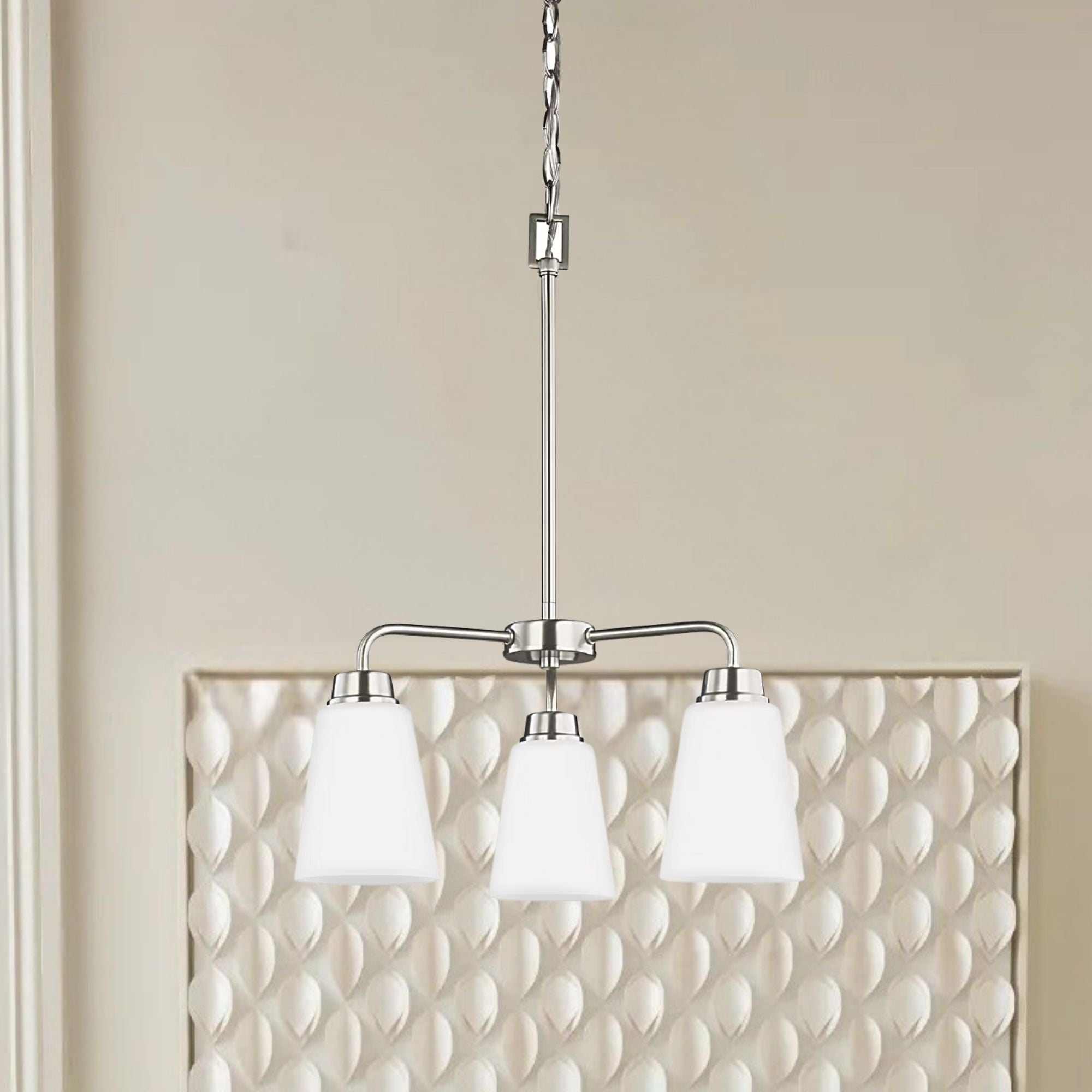 Kerrville 18" 3-Light LED Chandelier, Brushed Nickel Finish