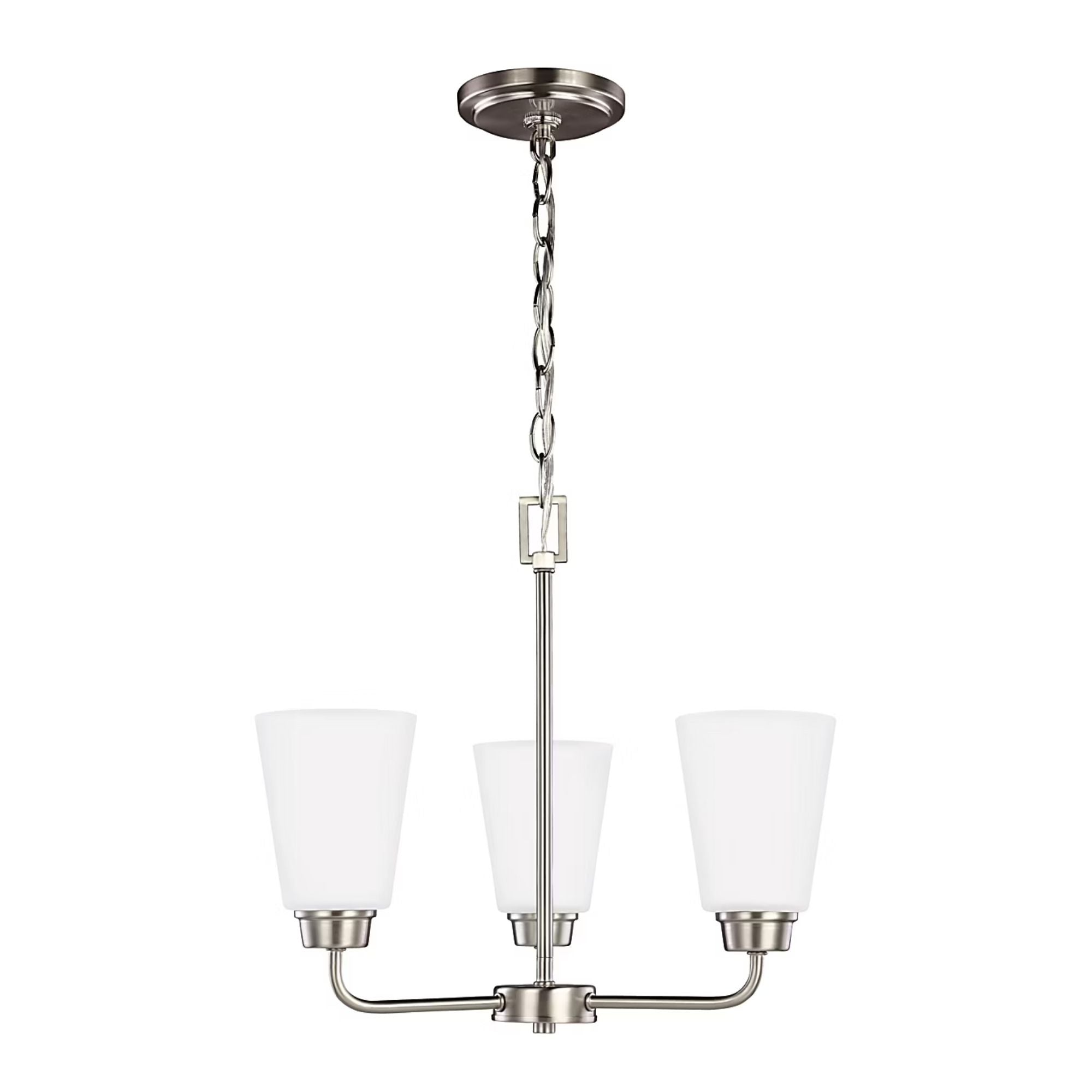 Kerrville 18" 3-Light LED Chandelier, Brushed Nickel Finish