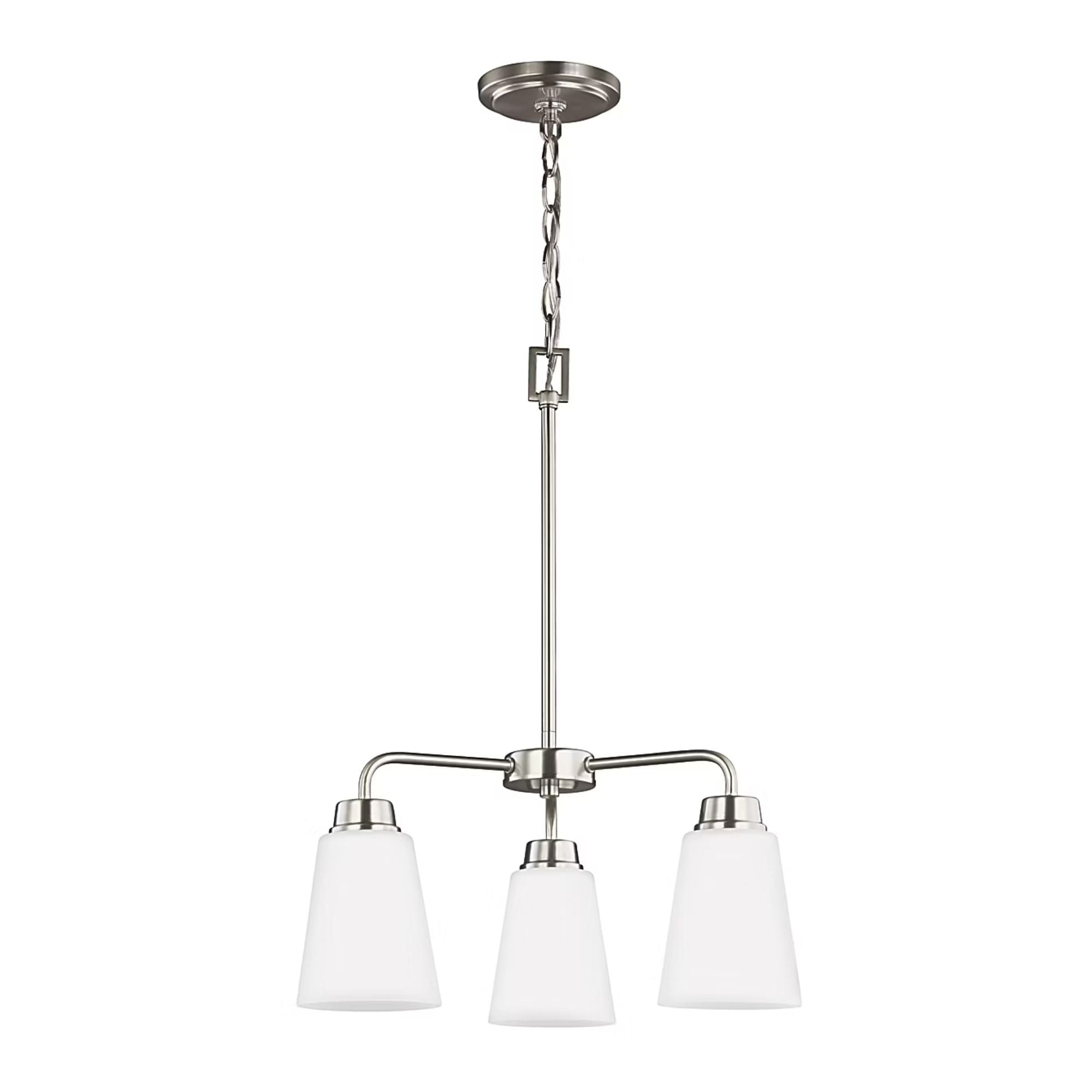 Kerrville 18" 3-Light LED Chandelier, Brushed Nickel Finish