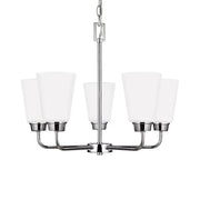 Kerrville 20" 5-Light Chandelier, Chrome Finish