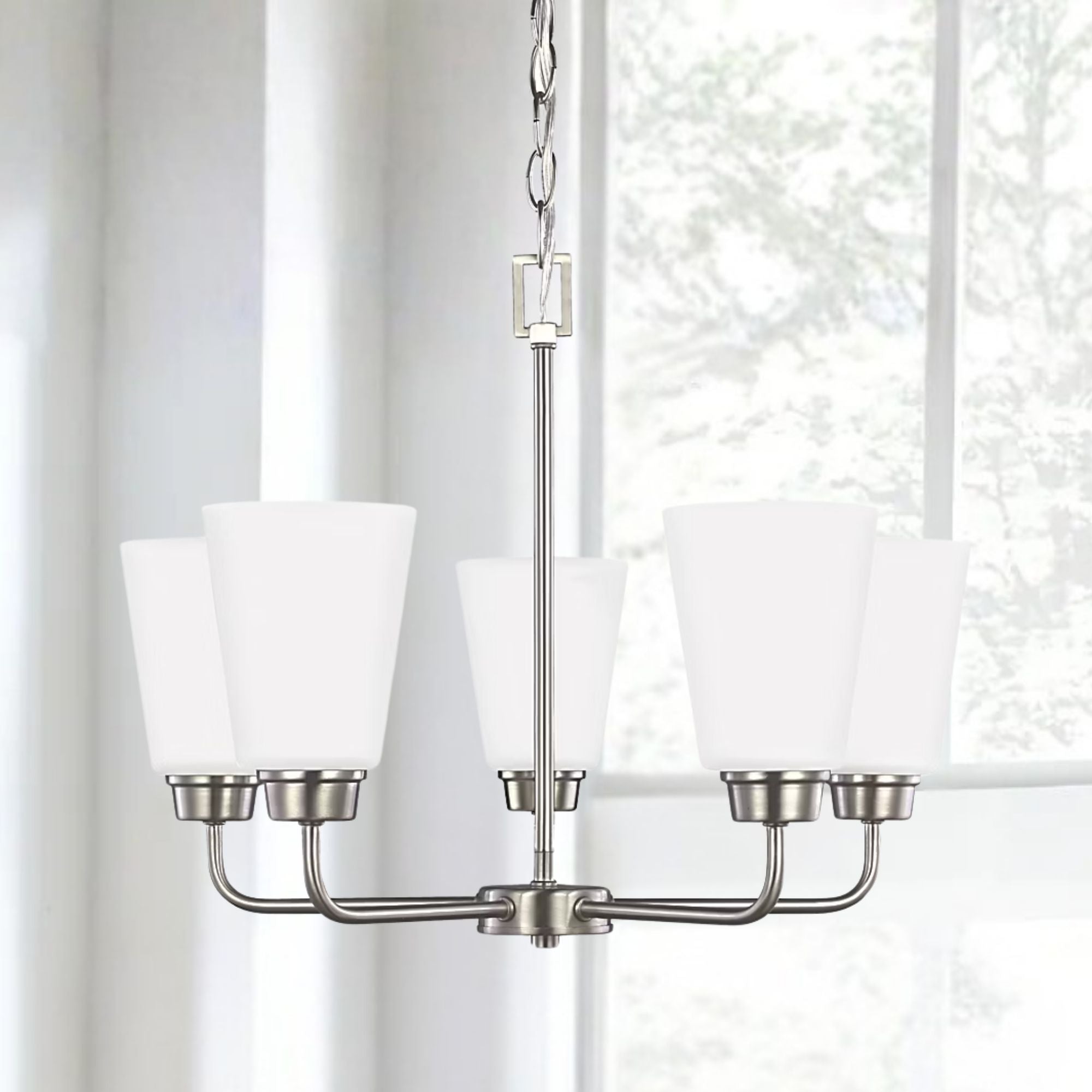 Kerrville 20" 5-Light Chandelier, Brushed Nickel Finish