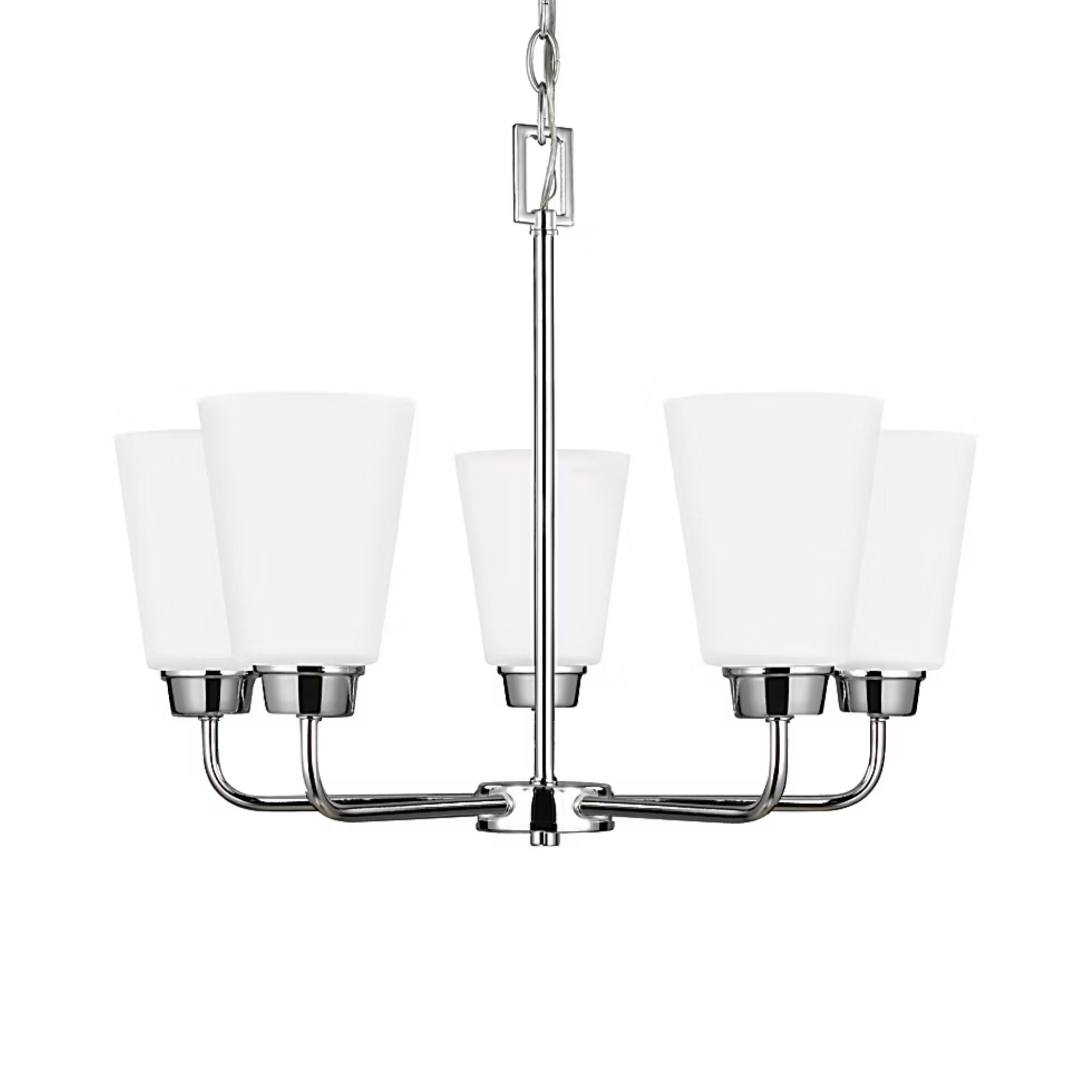Kerrville 20" 5-Light LED Chandelier, Chrome Finish