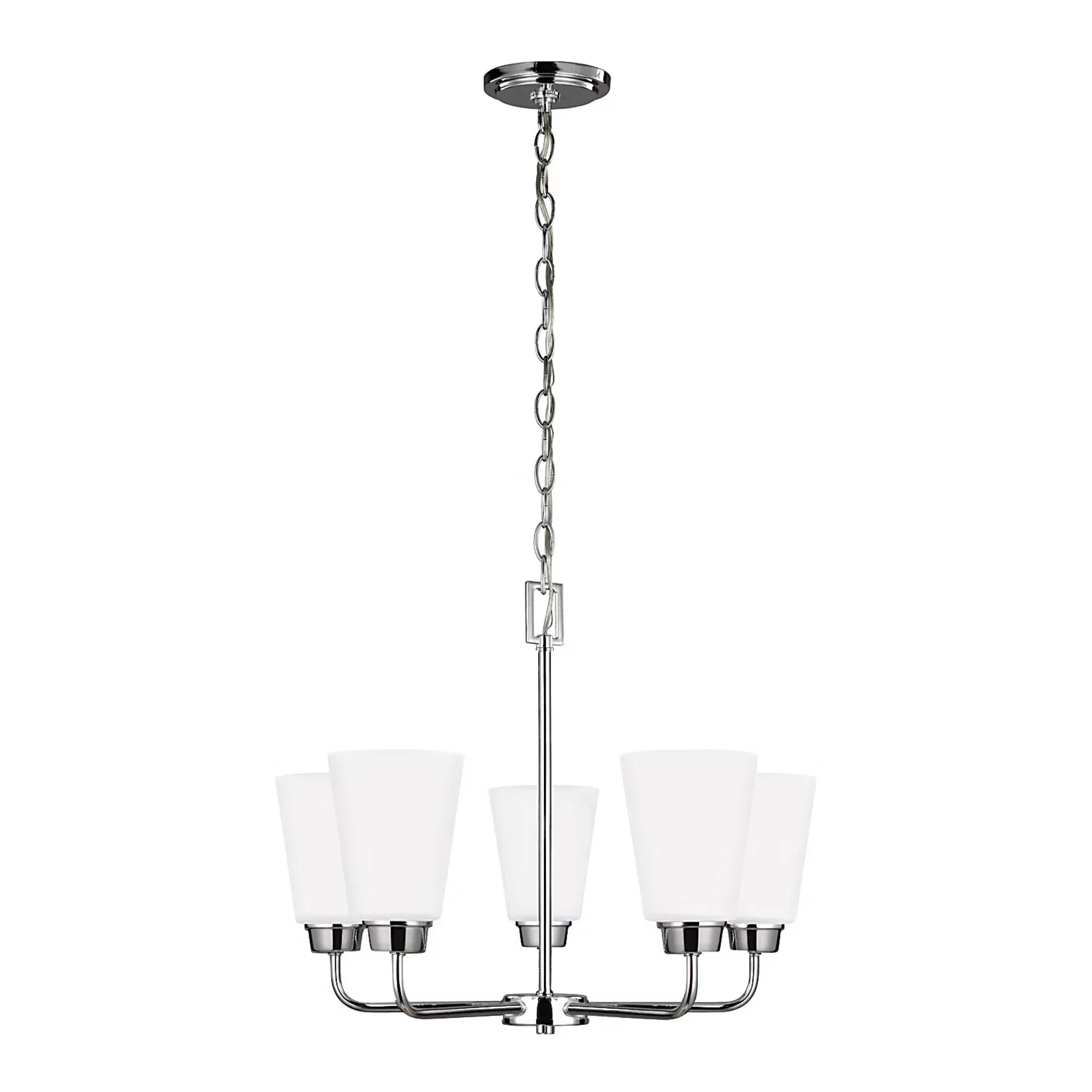 Kerrville 20" 5-Light LED Chandelier, Chrome Finish