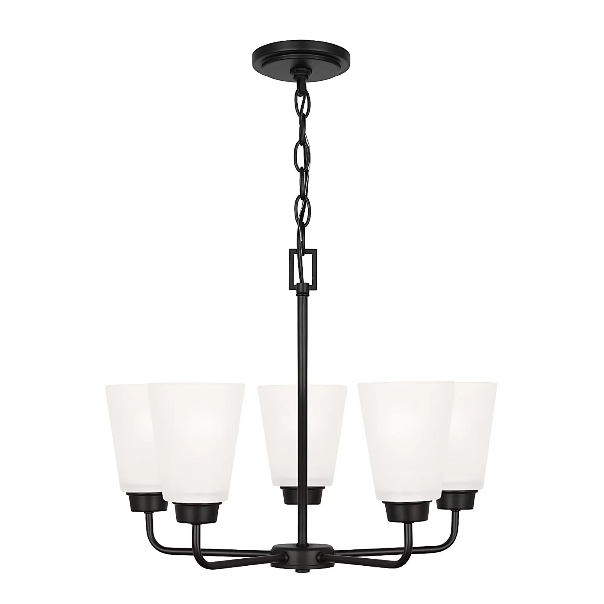 Kerrville 20" 5-Light LED Chandelier, Midnight Black Finish