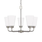 Kerrville 20" 5-Light LED Chandelier, Brushed Nickel Finish