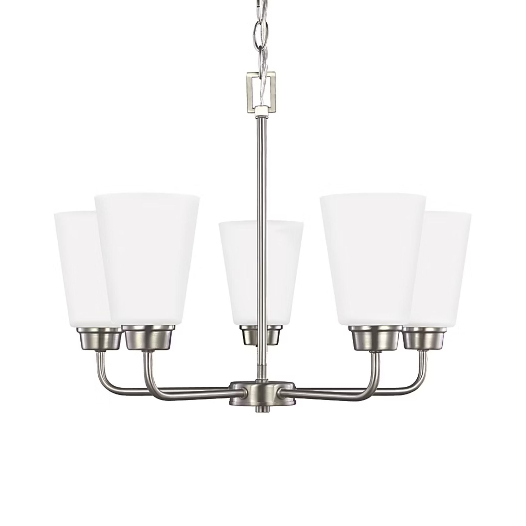 Kerrville 20" 5-Light LED Chandelier, Brushed Nickel Finish