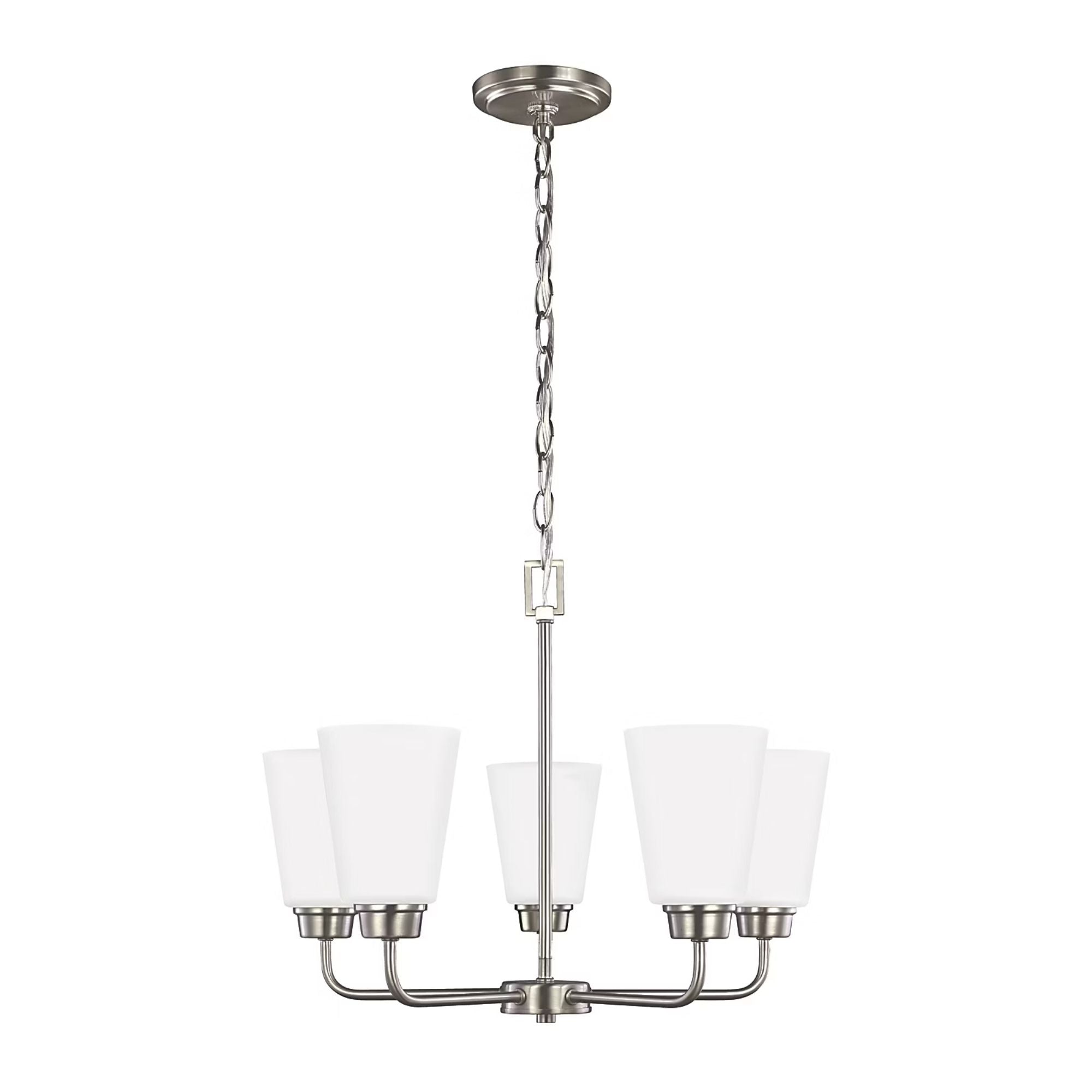Kerrville 20" 5-Light LED Chandelier, Brushed Nickel Finish