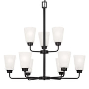 Kerrville 29" 9-Light Chandelier, Midnight Black Finish