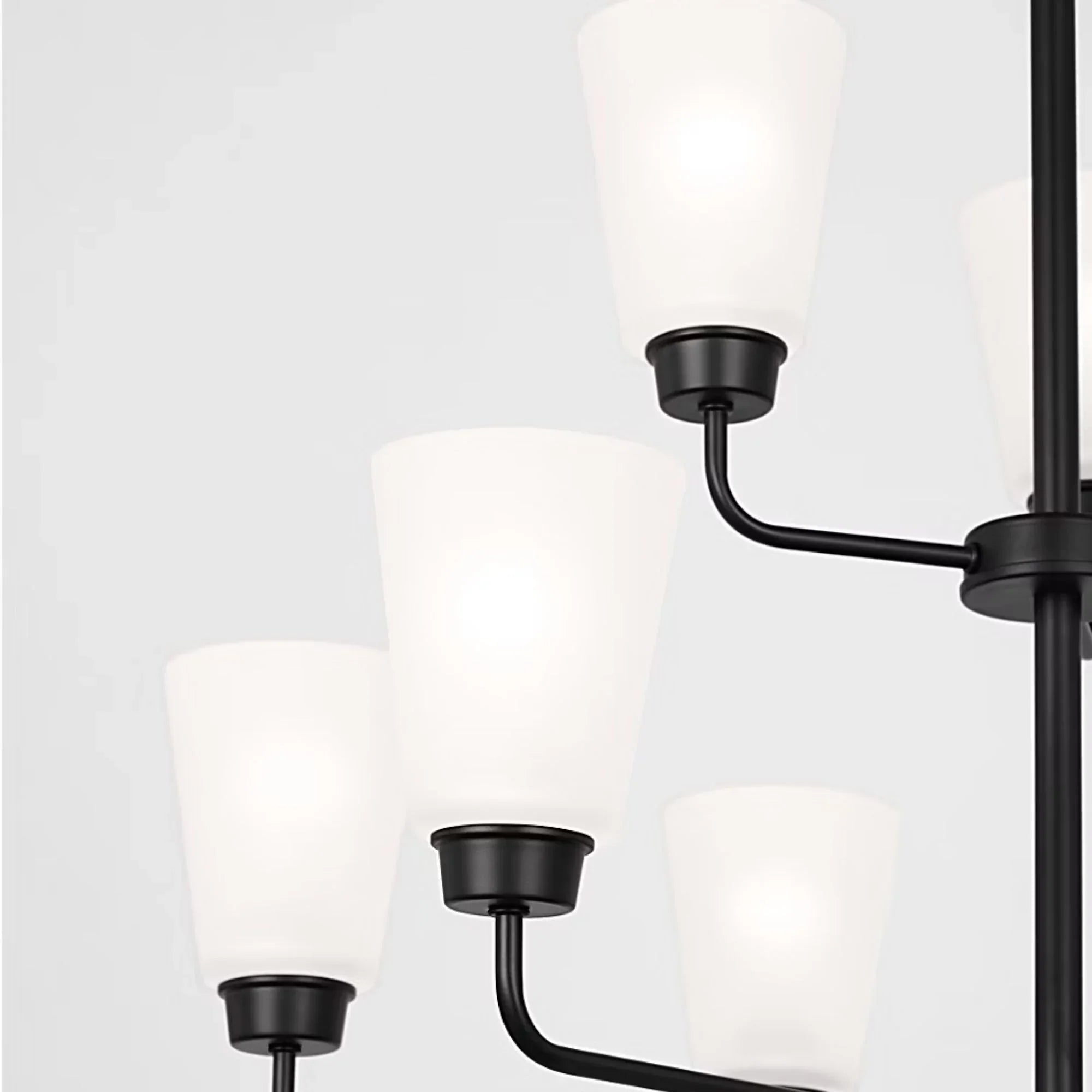 Kerrville 29" 9-Light Chandelier, Midnight Black Finish