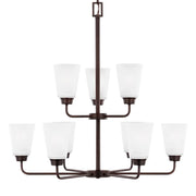 Kerrville 29" 9-Light Chandelier, Bronze Finish
