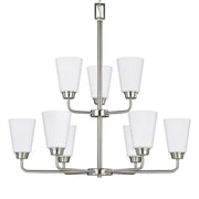 Kerrville 29" 9-Light Chandelier, Brushed Nickel Finish