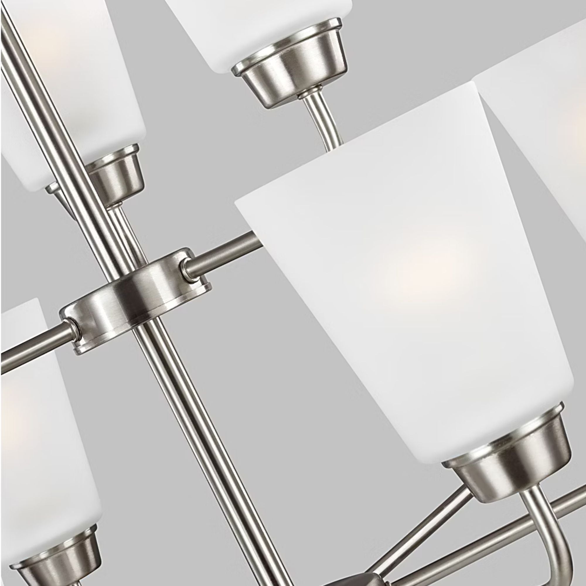 Kerrville 29" 9-Light LED Chandelier, Brushed Nickel Finish