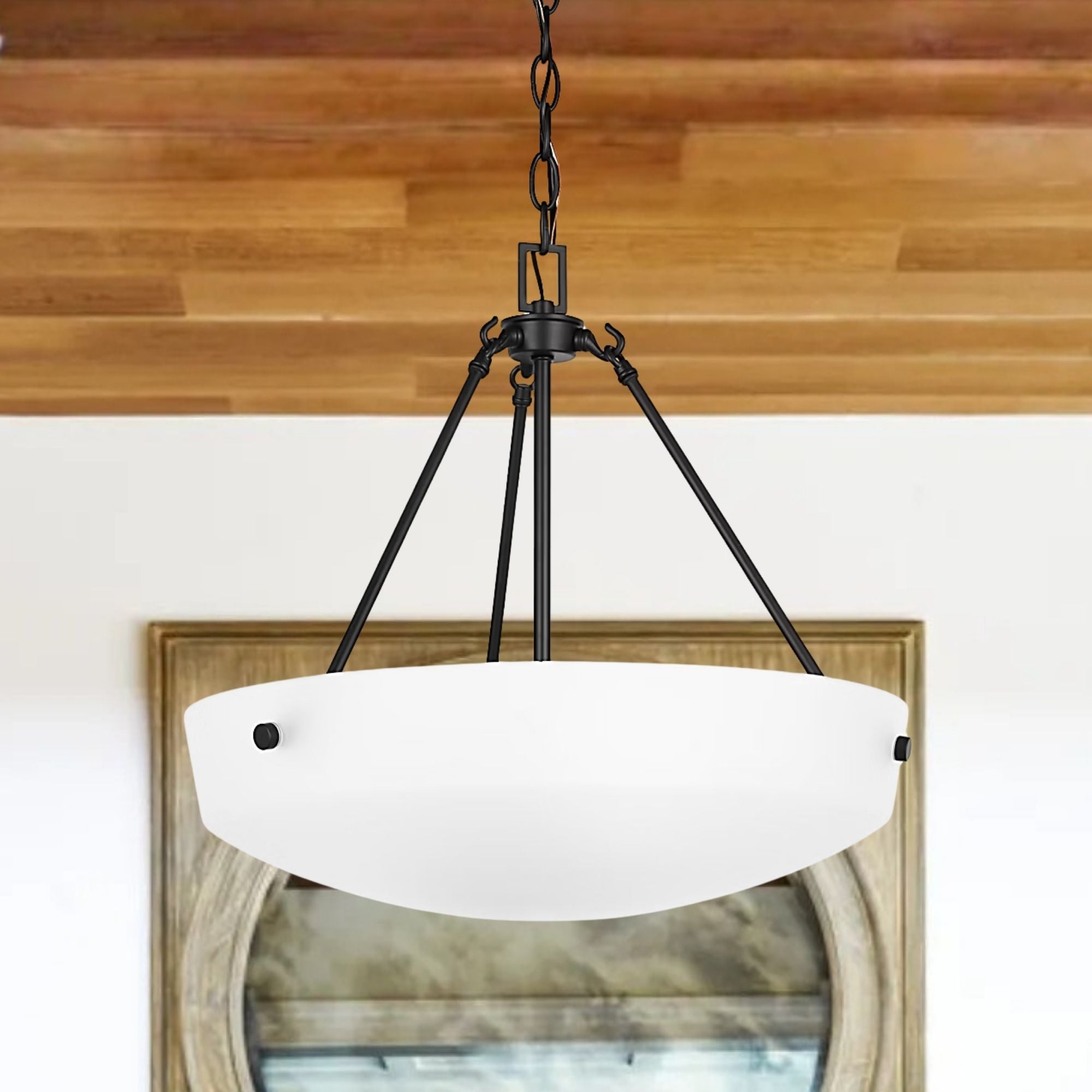 Kerrville 19" 3-Light LED Pendant, Midnight Black Finish