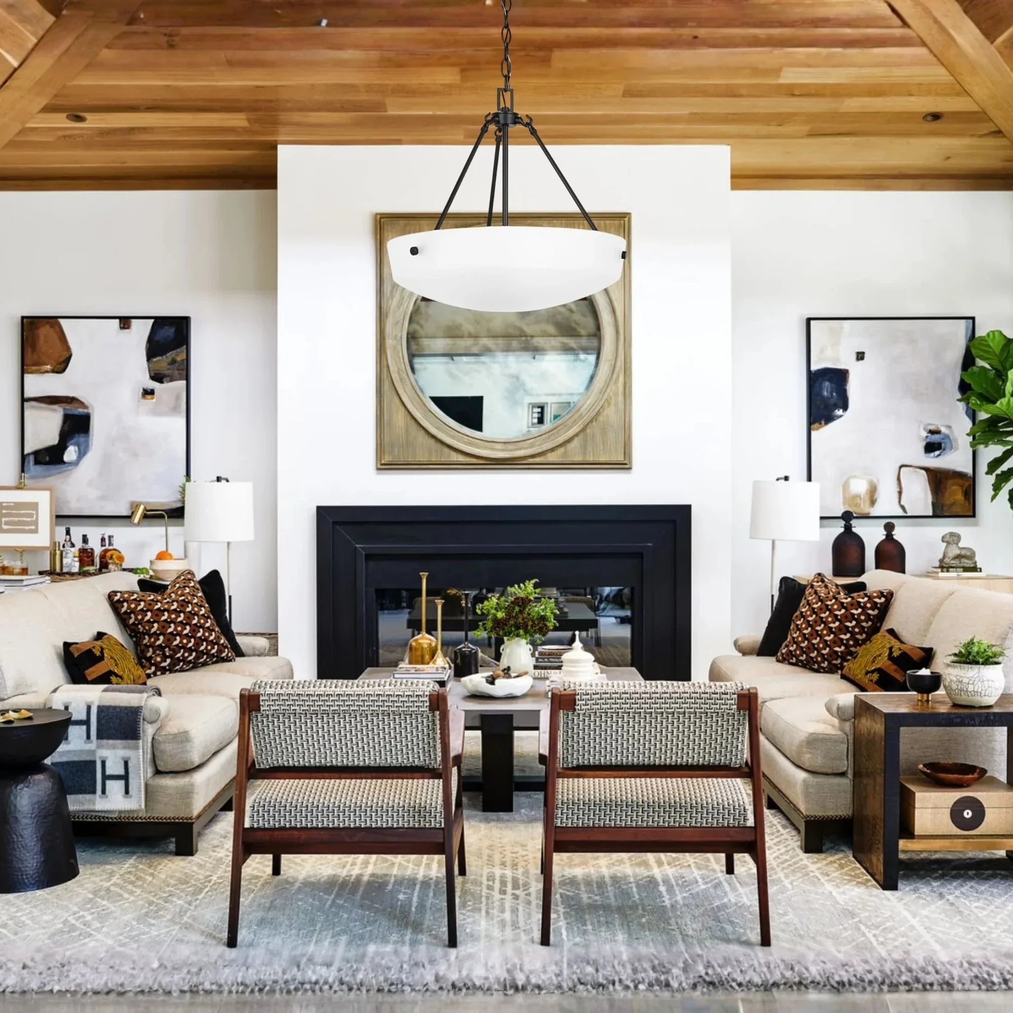 Kerrville 19" 3-Light LED Pendant, Midnight Black Finish