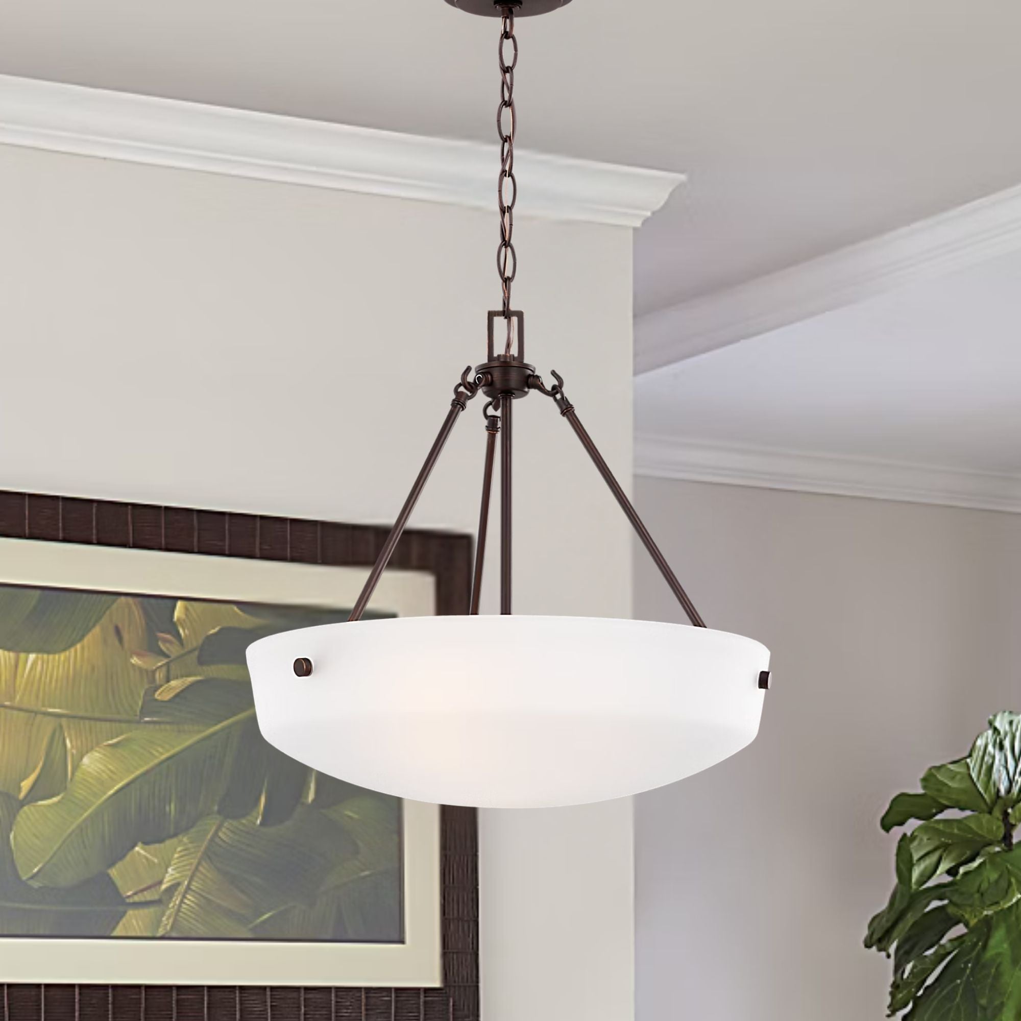 Kerrville 19" 3-Light LED Pendant, Bronze Finish
