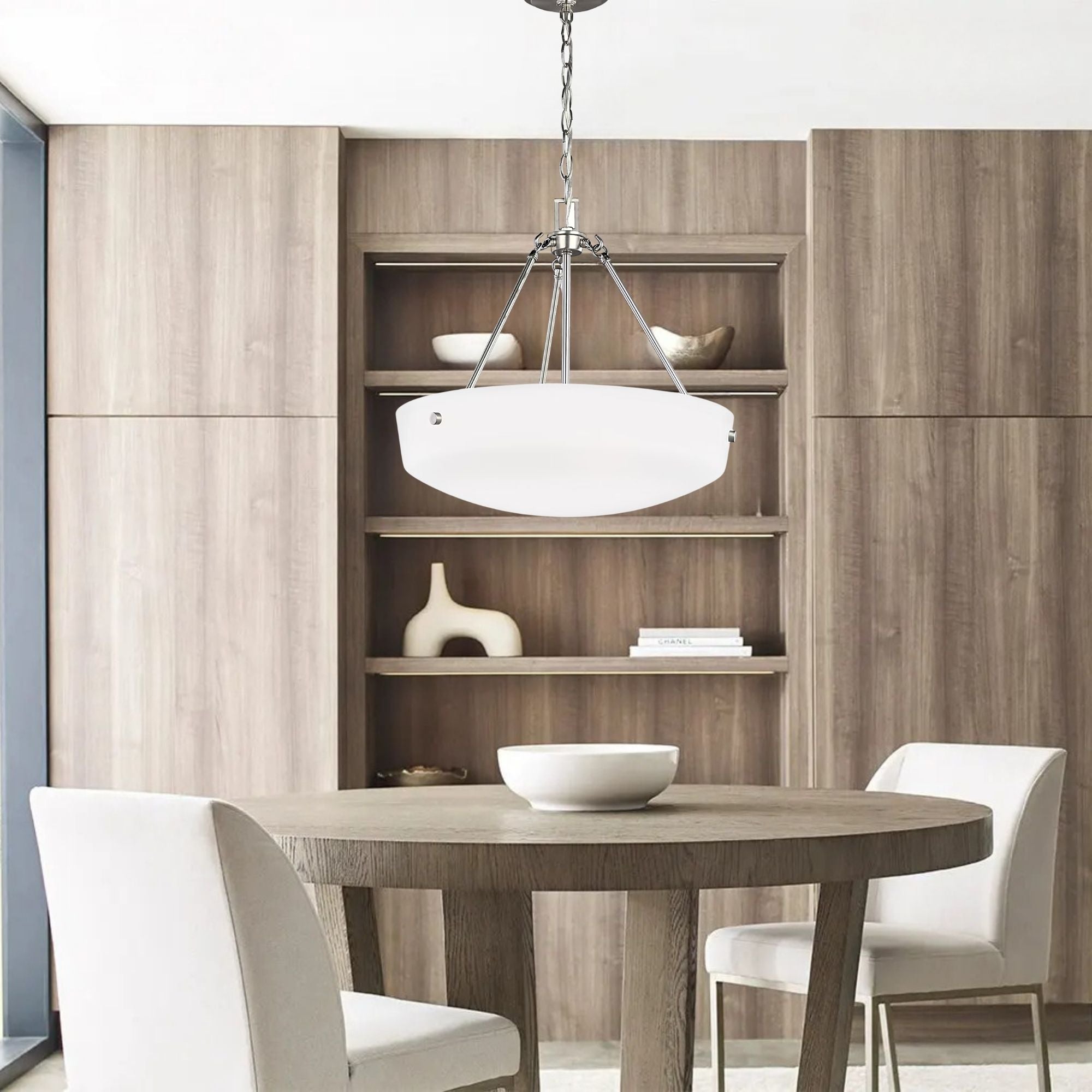 Kerrville 19" 3-Light LED Pendant, Brushed Nickel Finish