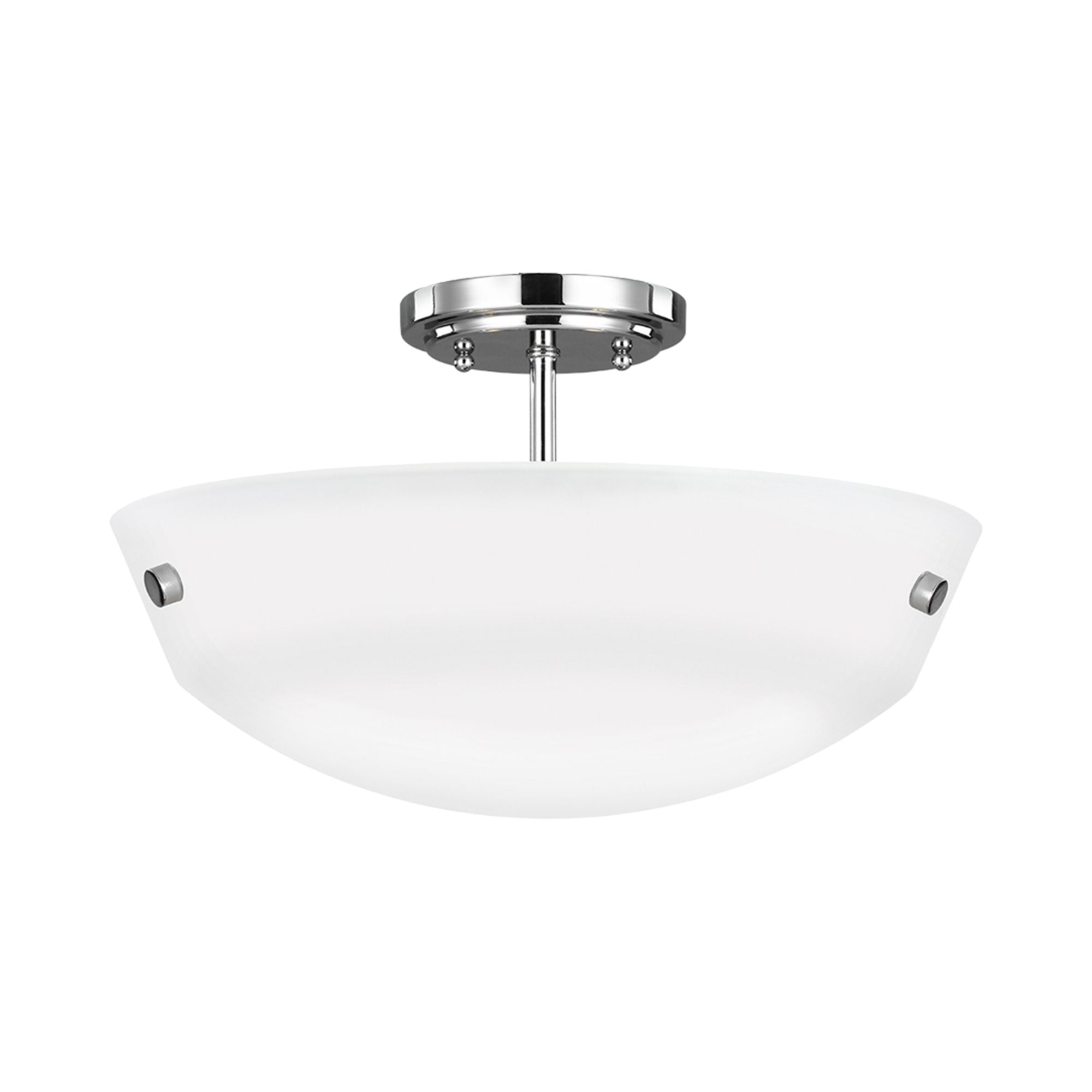 Kerrville 15" 2-Light Semi-Flush Convertible Pendant, Chrome Finish