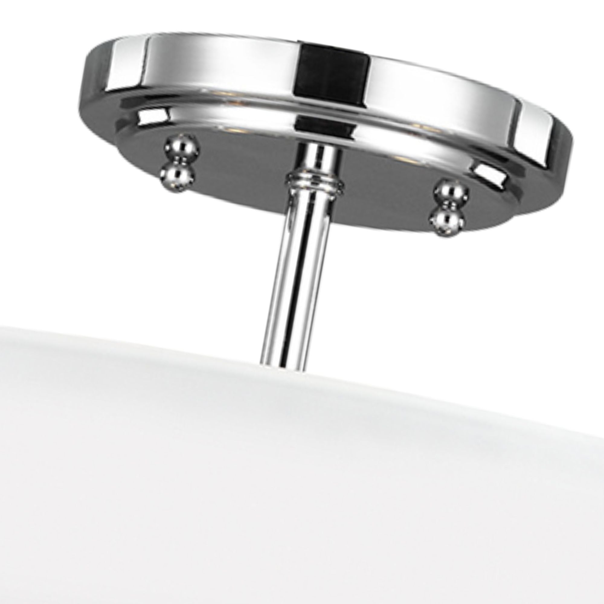 Kerrville 15" 2-Light LED Semi-Flush Convertible Pendant, Chrome Finish