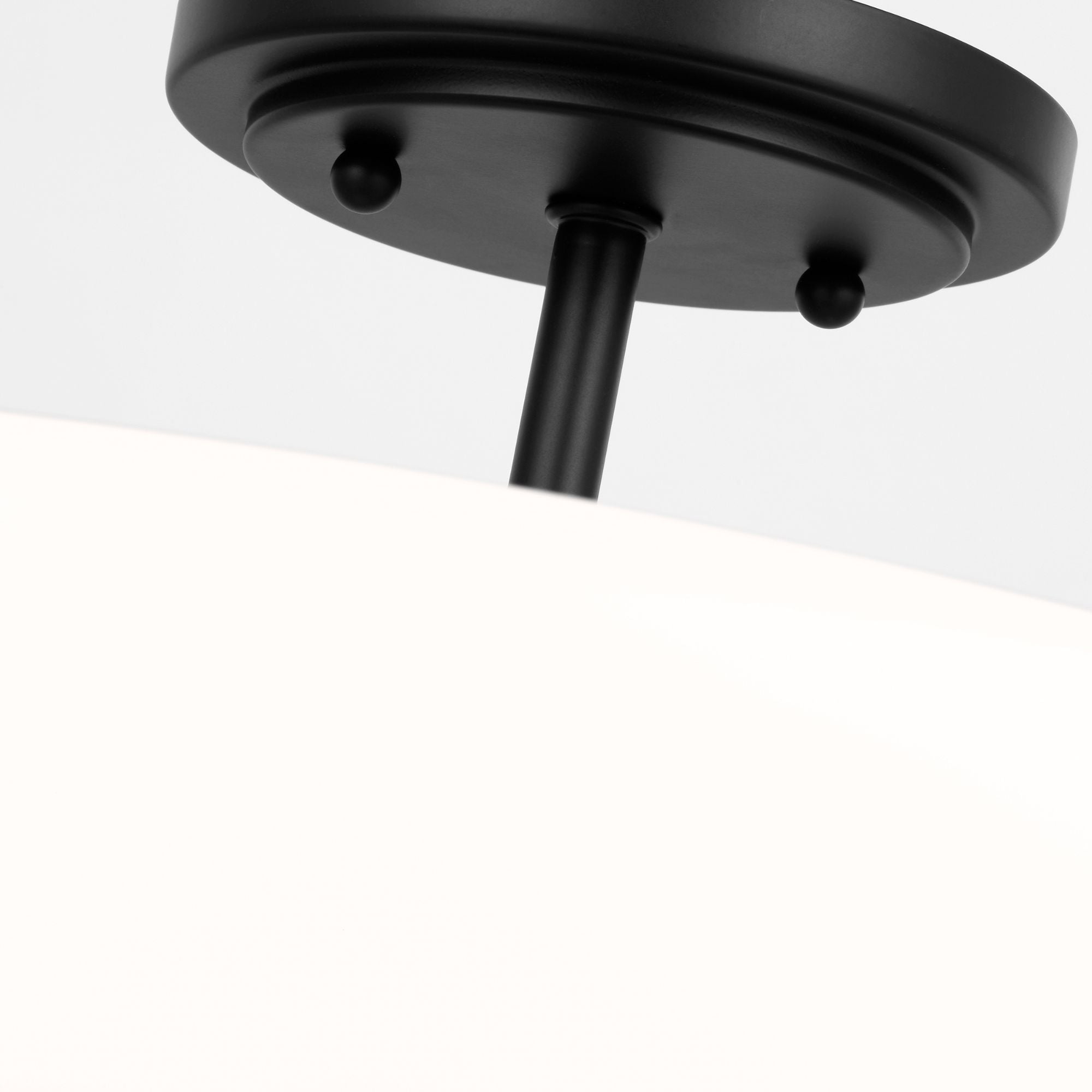Kerrville 15" 2-Light LED Semi-Flush Convertible Pendant, Midnight Black Finish