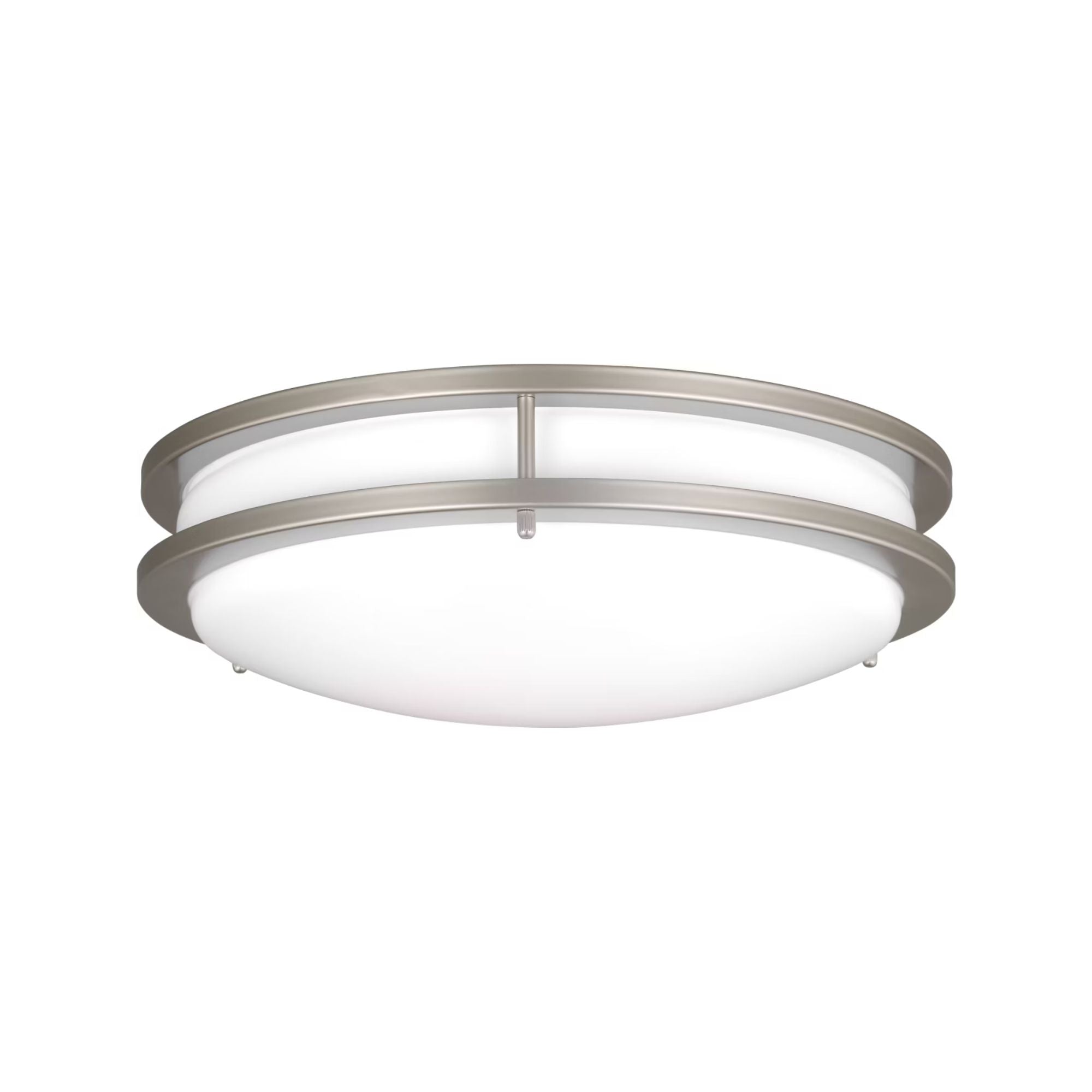 Mahone 15" Medium LED Flush Mount, Painted Brushed Nickel Finish