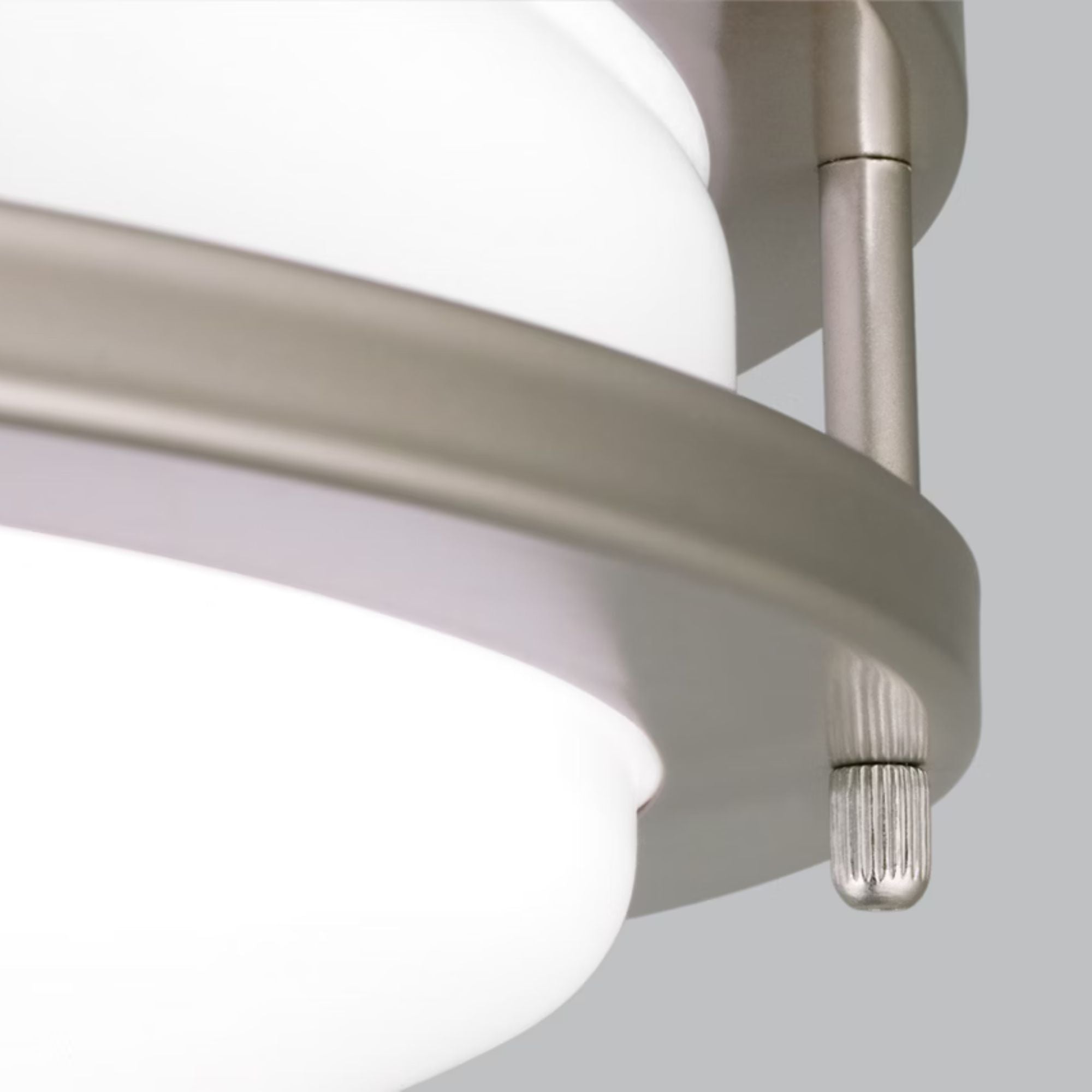 Mahone 15" Medium LED Flush Mount, Painted Brushed Nickel Finish