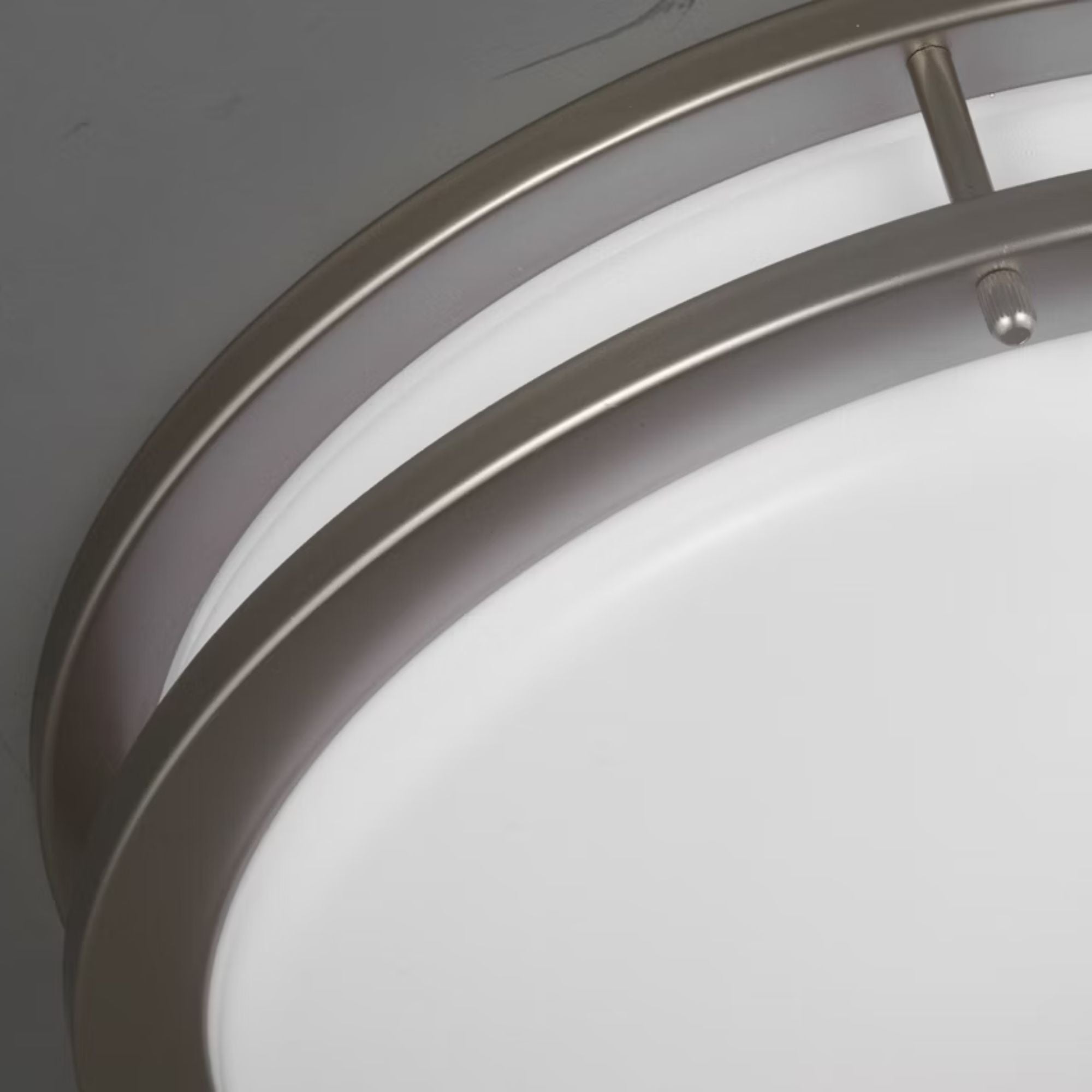 Mahone 15" Medium LED Flush Mount, Painted Brushed Nickel Finish